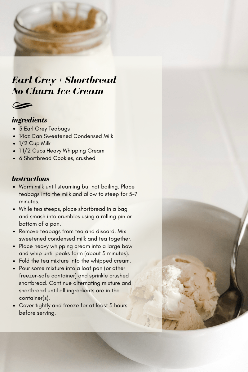 Earl Grey and Shortbread Ice Cream